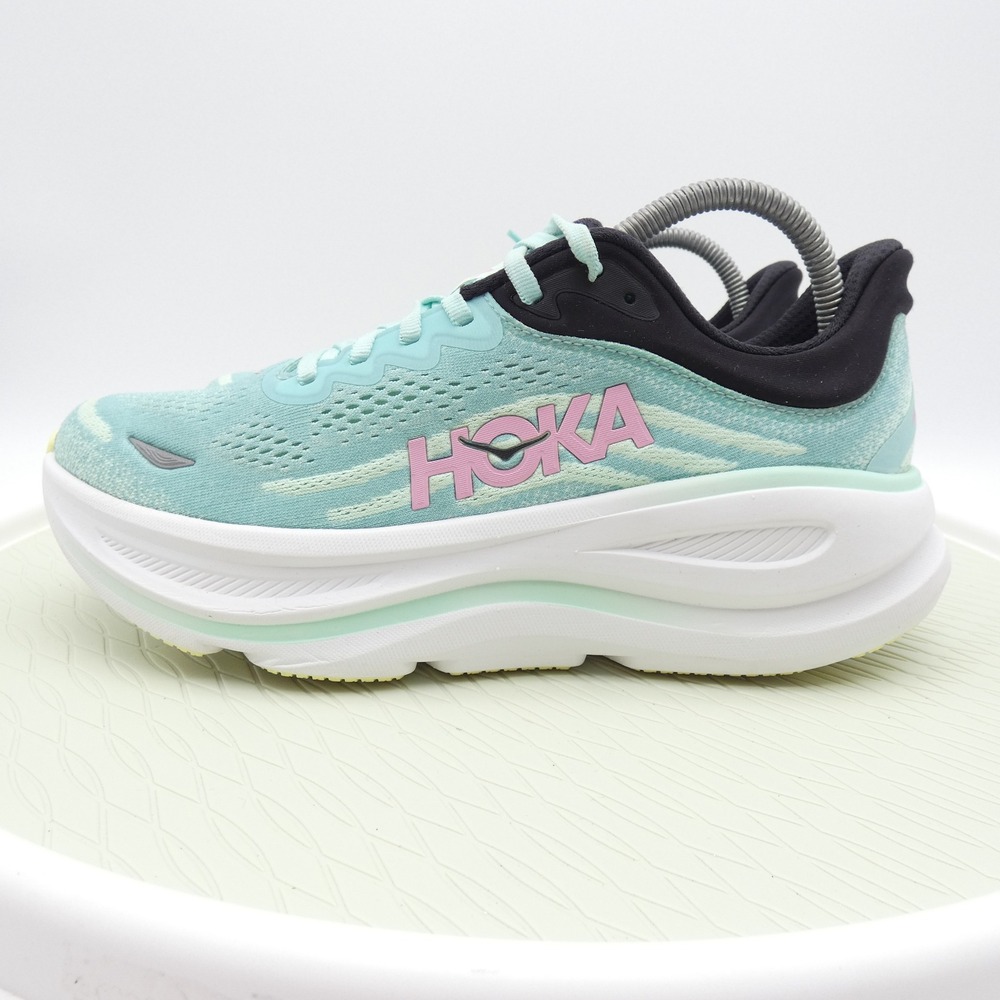 Hoka Bondi 9 Blue Glass Radiant Sun Running Shoes Womens 8.5B 1162012 BTF - Picture 3 of 10